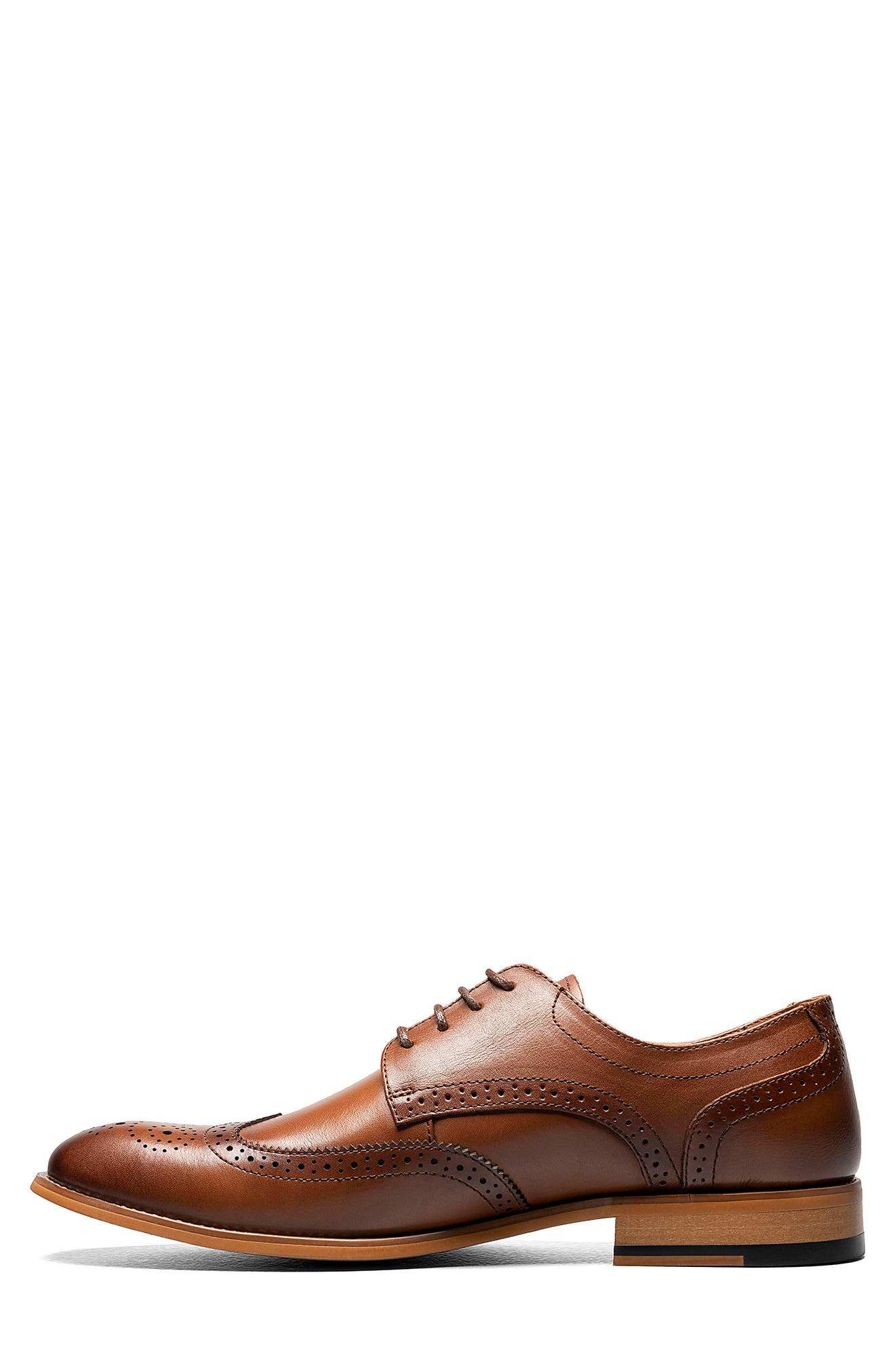 Stacy Adams David Wingtip Derby, Alternate, color, Cognac