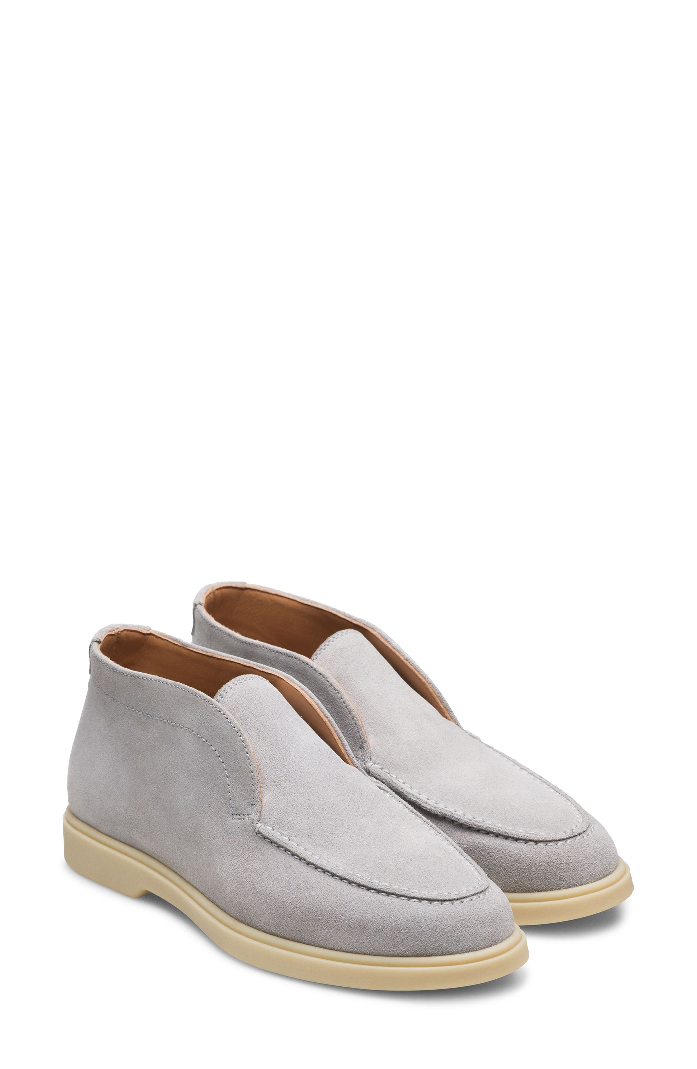 Magnanni Sophie Moc Toe Sneaker, Main, color, Metal Suede