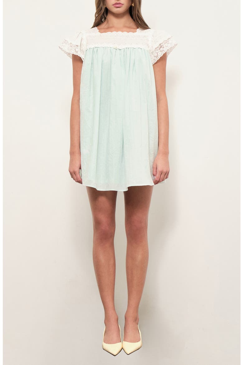 Esme Babydoll Dress, Main, color, LIGHT MINT