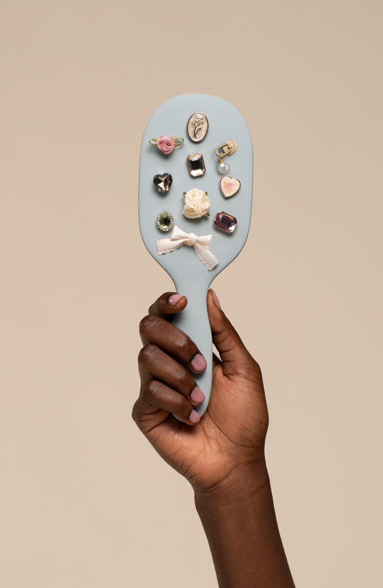 Kitsch Pop<sup>™</sup> Paddle Brush & Charm Set, Alternate, color, Haze Blue