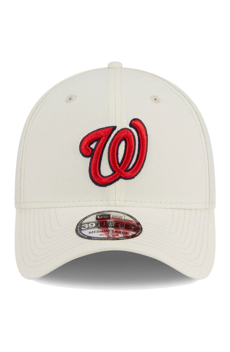 New Era Men's New Era Cream Washington Nationals Chrome Team Classic 39THIRTY Flex Hat, Alternate, color,