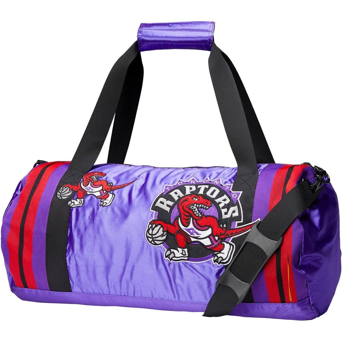 Mitchell & Ness Toronto Raptors Satin Duffel Bag, Main, color, 