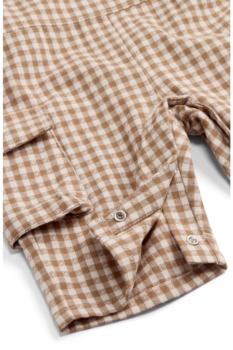 Checked Dungarees, Alternate, color, Burro & Oat Milk