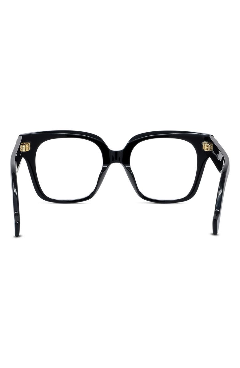 Loewe Anagram 51mm Square Optical Glasses, Alternate, color, Shiny Black