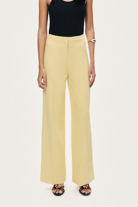High-Waist Tailored Wide-Leg Pants