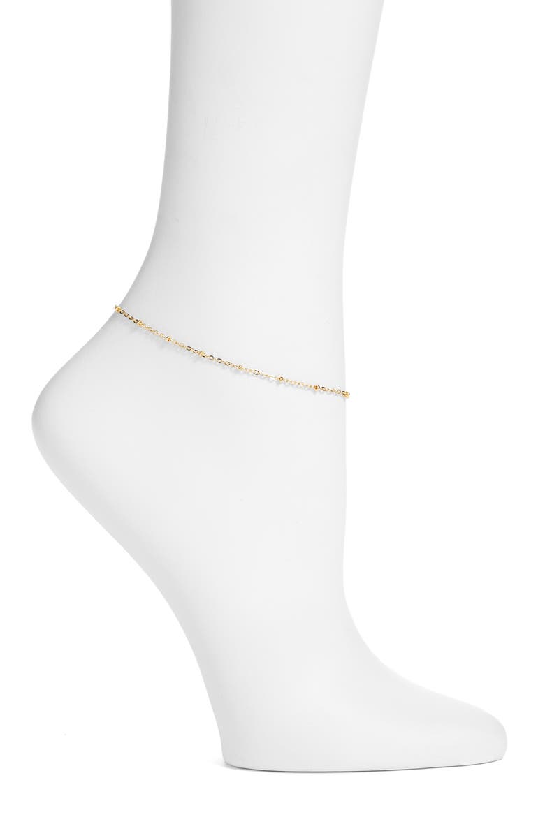 Chain Anklet, Main, color, GOLD