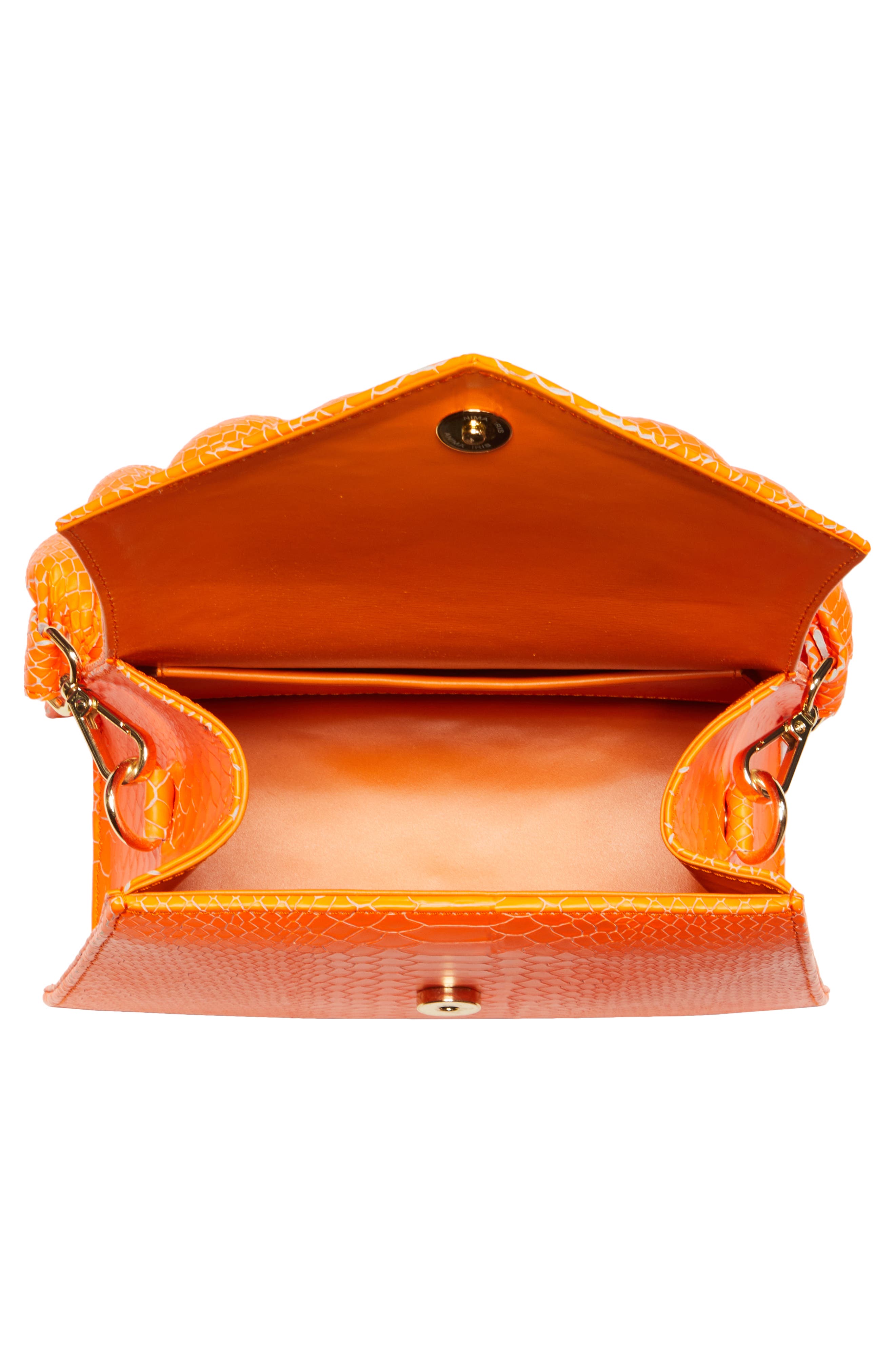 Grande Zaza Leather Top Handle Bag, Alternate, color, NEON ORANGE