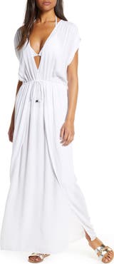 Elan Wrap Maxi Cover-Up Dress