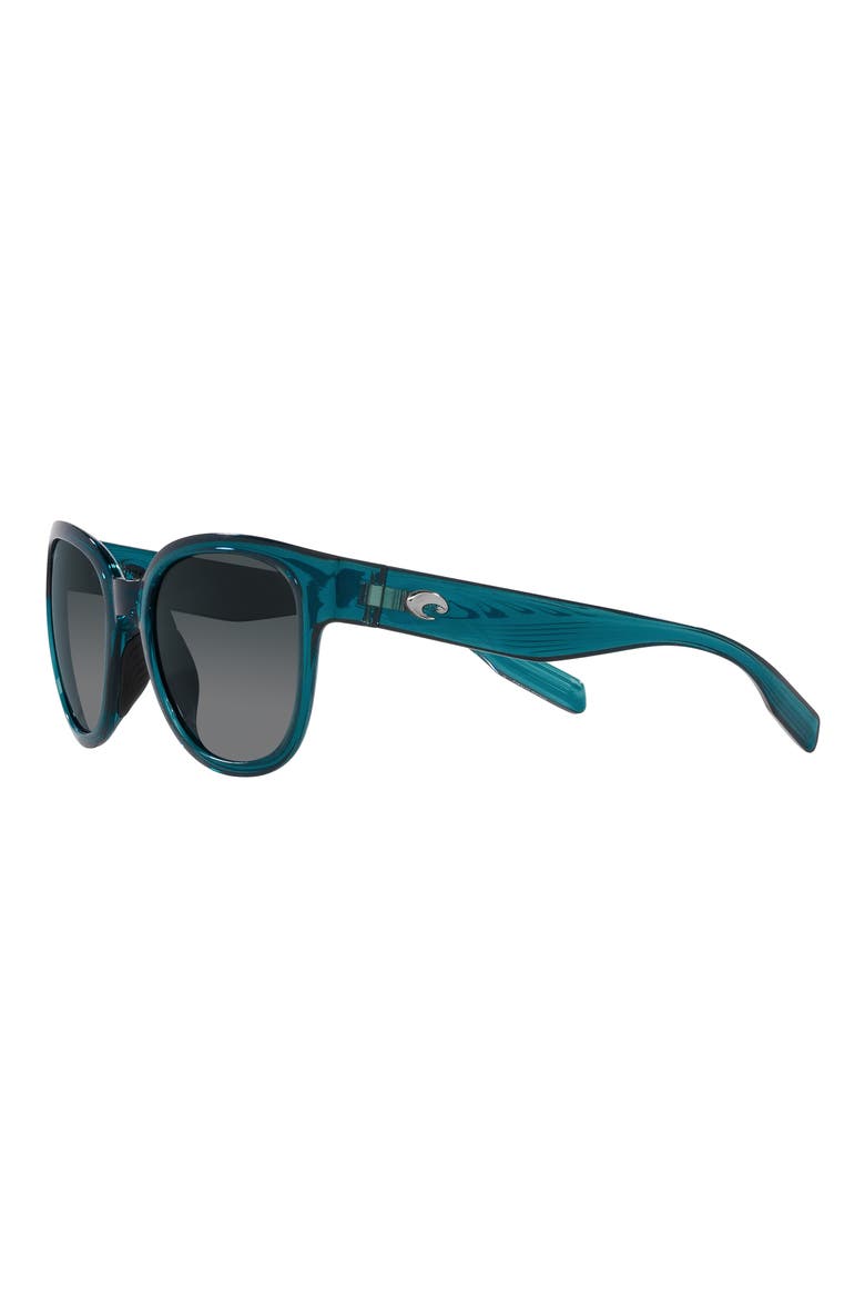 Salina 53mm Gradient Polarized Rectangular Sunglasses, Alternate, color, TEAL