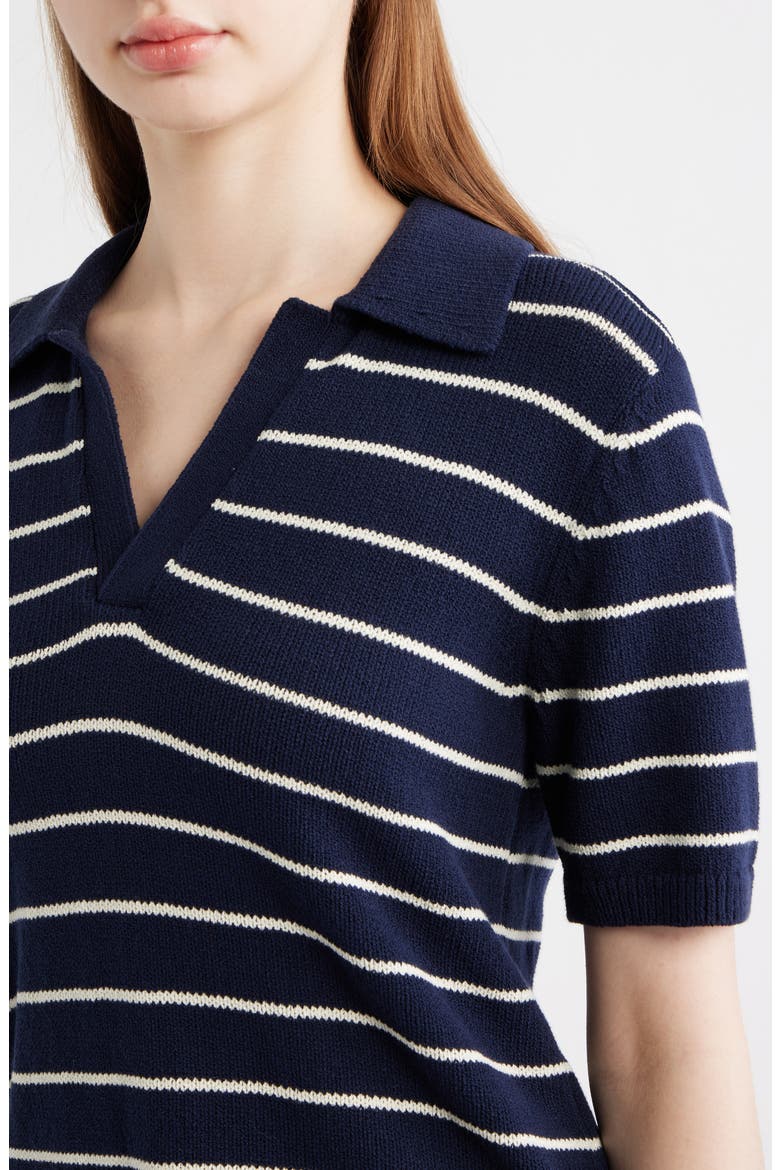 The Stripe Polo Top, Alternate, color, NAVY MULTI