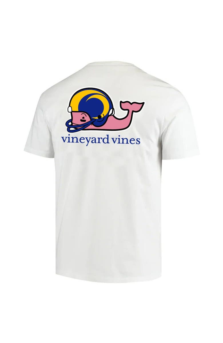 vineyard vines Men's Vineyard Vines White Los Angeles Rams Team Whale Helmet T-Shirt, Alternate, color, 