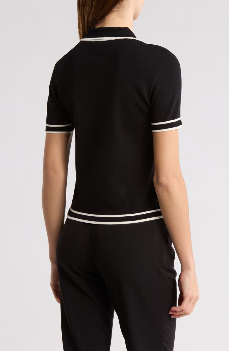 JASON WU Pearly Button Short Sleeve Crop Sweater, Alternate, color, 