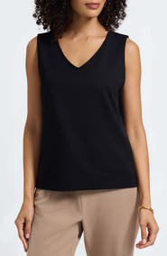 Foxcroft Callie Sleeveless Crepe Knit Top