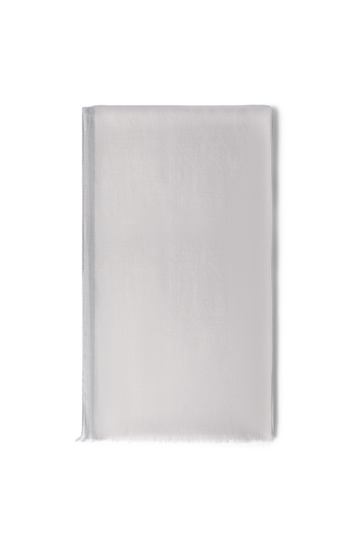 Brunello Cucinelli Cashmere And Silk Scarf With Stripe In Neutral