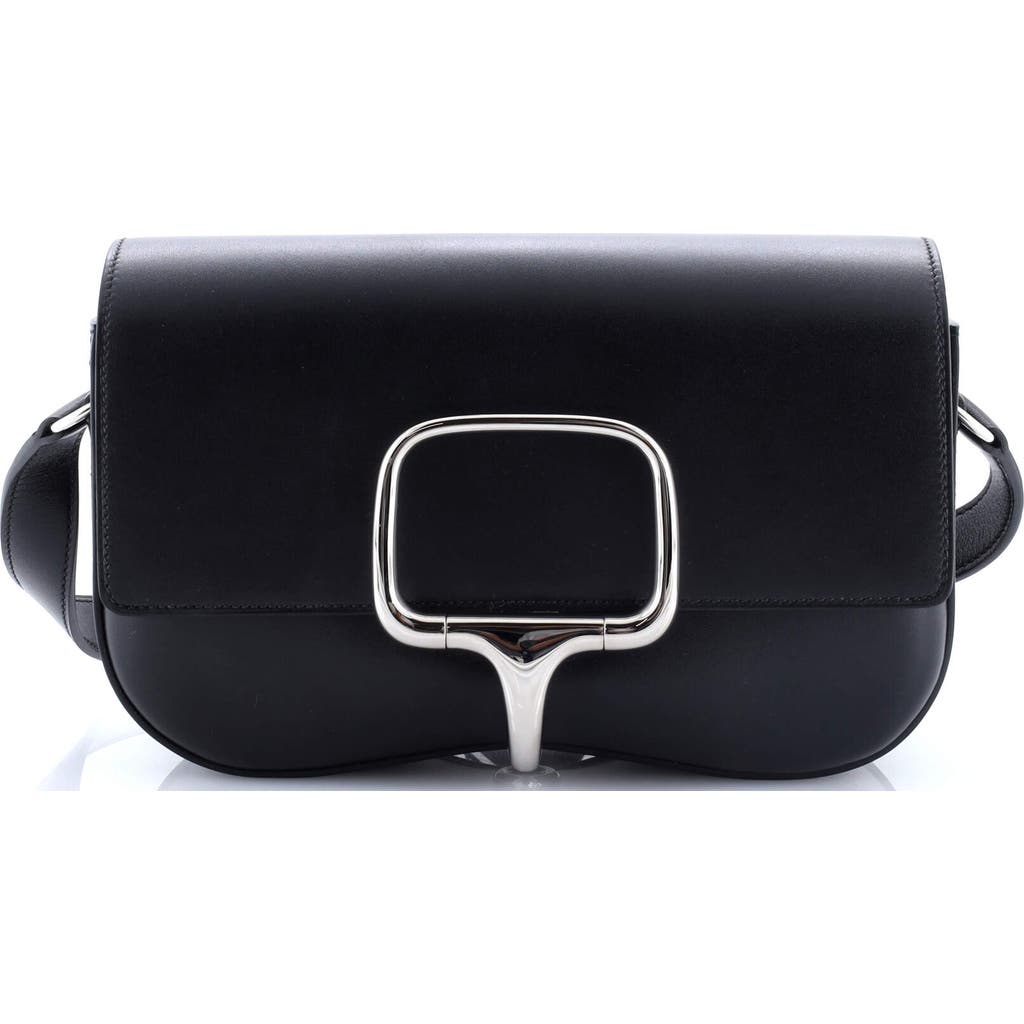 Pre-owned Hermes Hermes Della Cavalleria Elan Shoulder Bag Tadelakt In Black