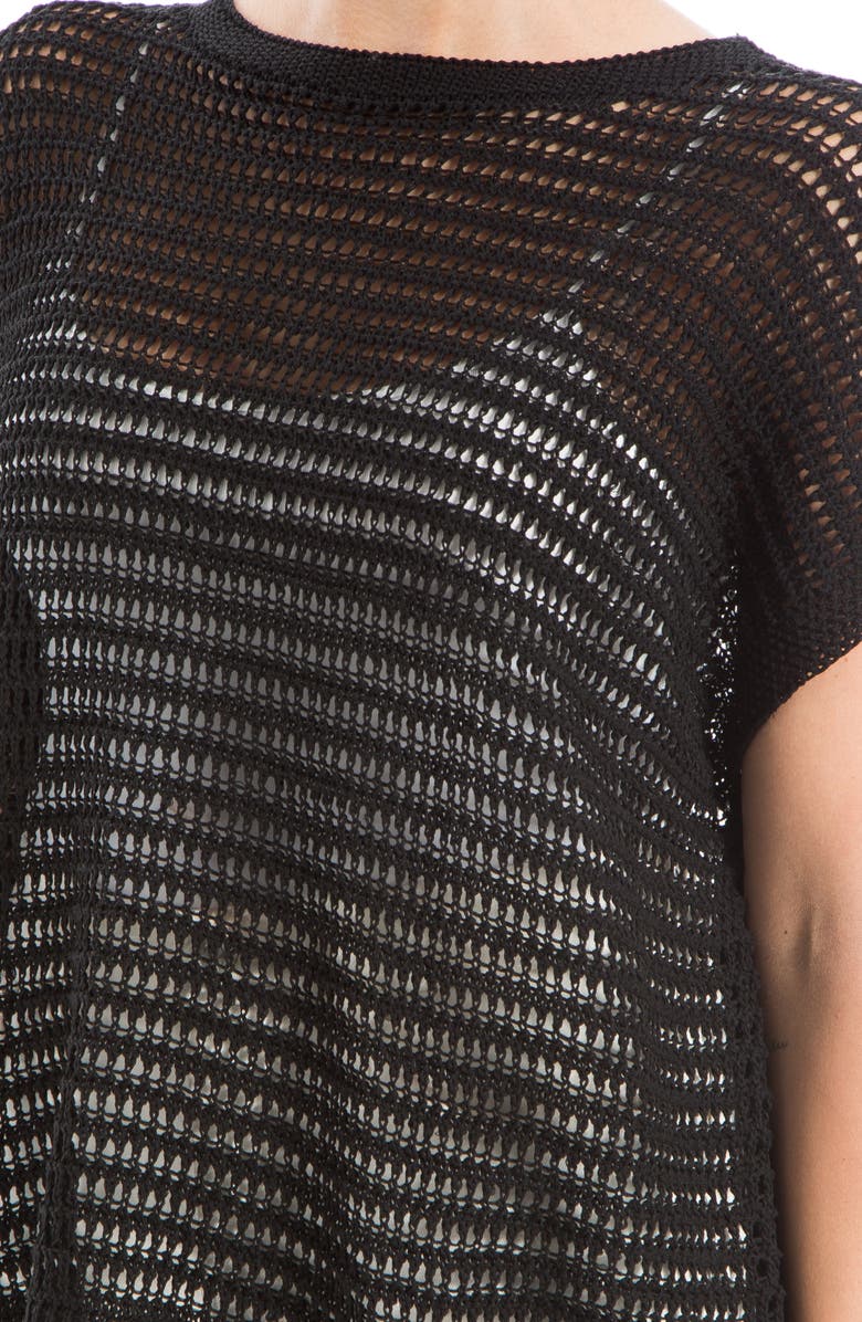 MAX STUDIO Pointelle Short Sleeve Sweater, Alternate, color, 