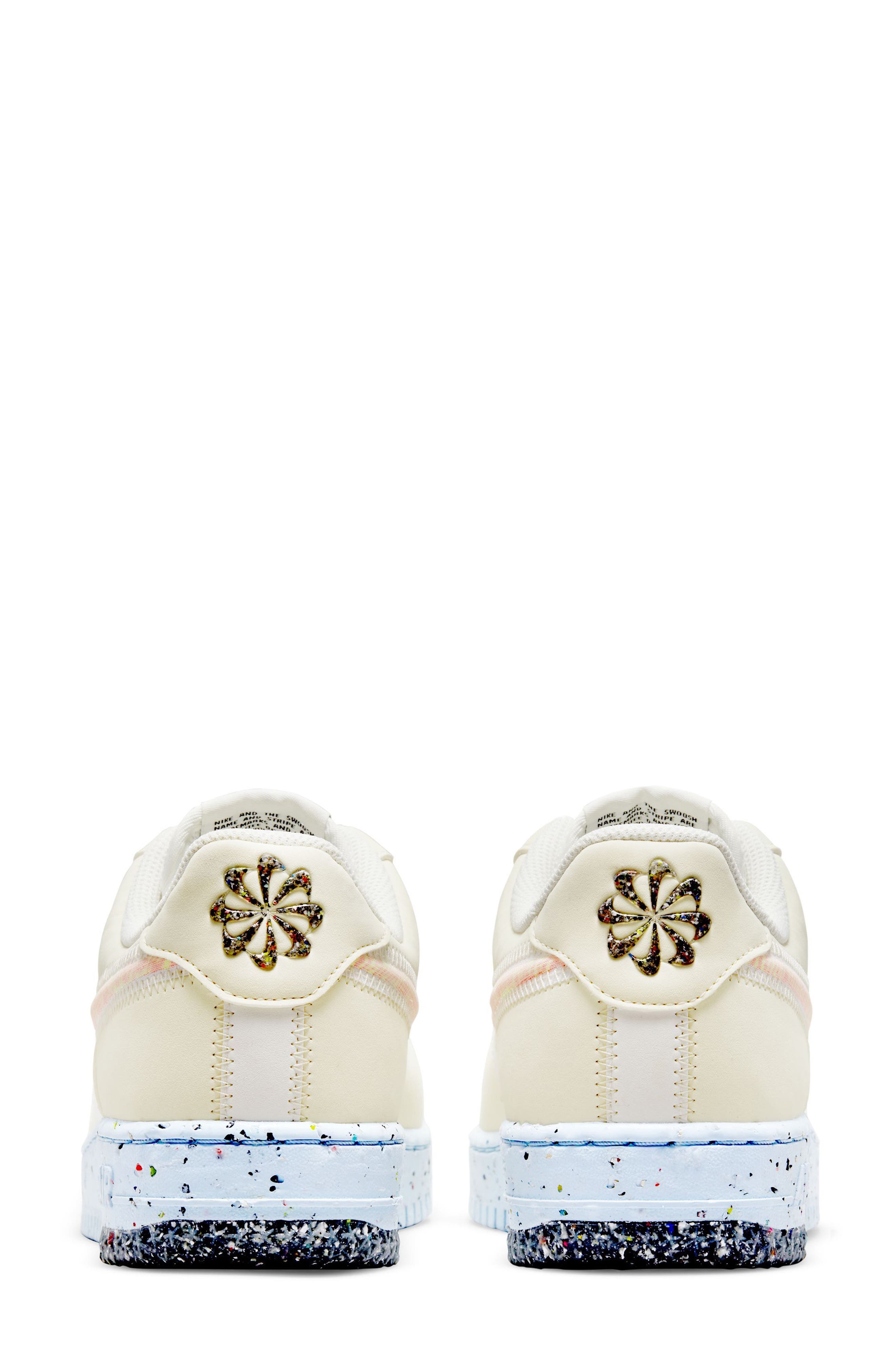 Air Force 1 Crater Sneaker, Alternate, color, SAIL/ COCONUT MILK/ VOLT