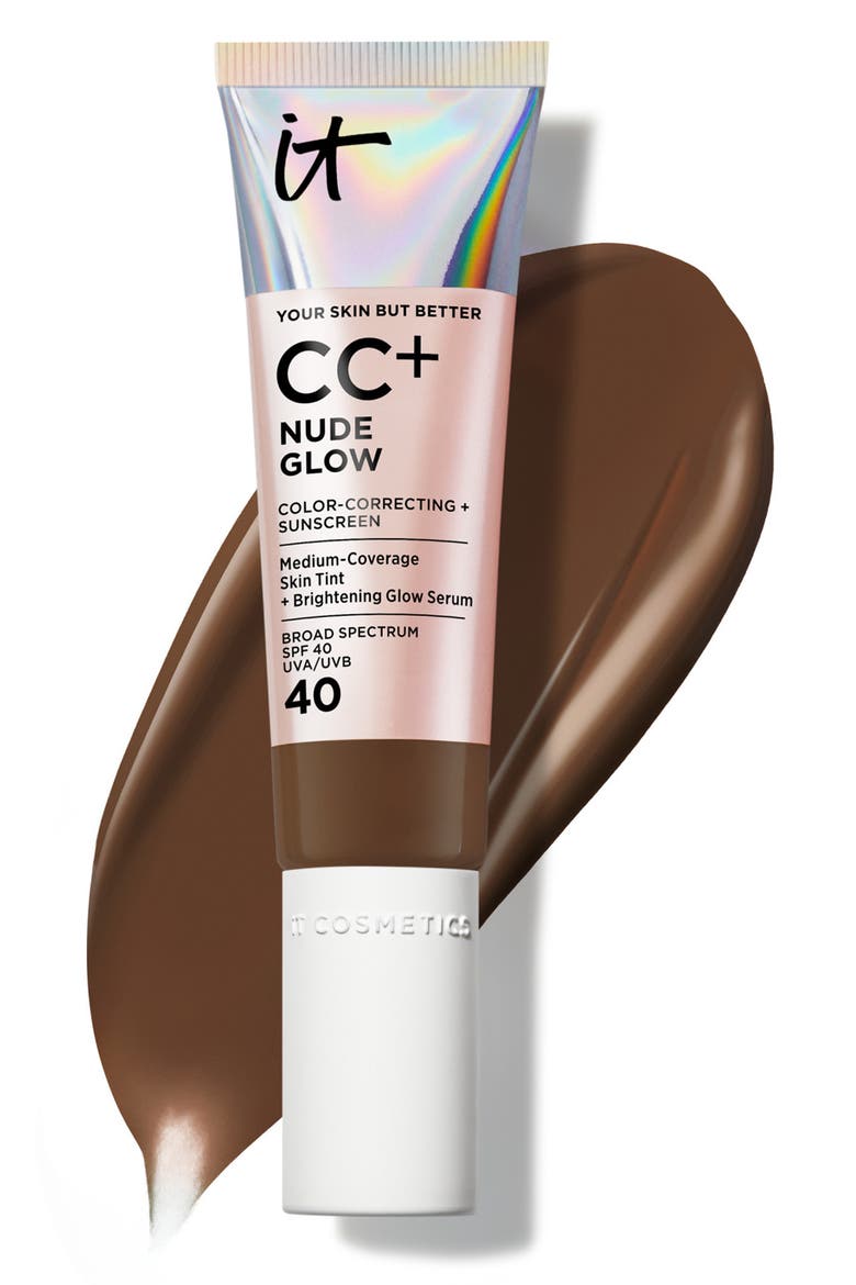 CC+ Nude Glow Lightweight Foundation + Glow Serum SPF 40, Main, color, DEEP COOL