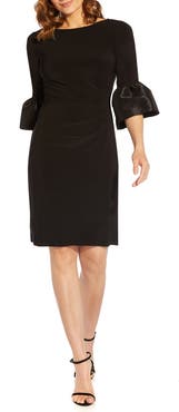 Adrianna Papell Bell Sleeve Jersey Sheath Dress