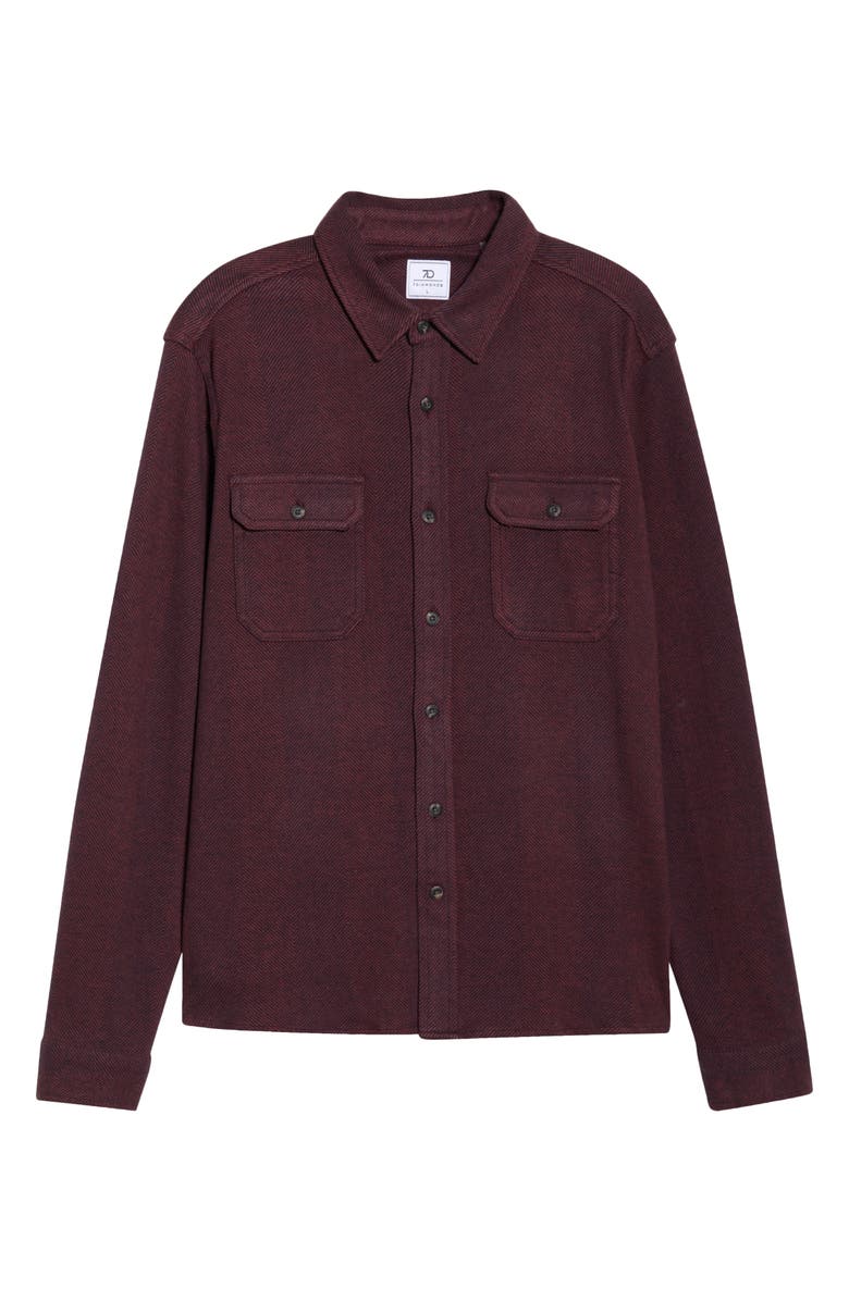 7 Diamonds Generation Herringbone Stretch Button-Up Shirt, Alternate, color, Burnt Orange