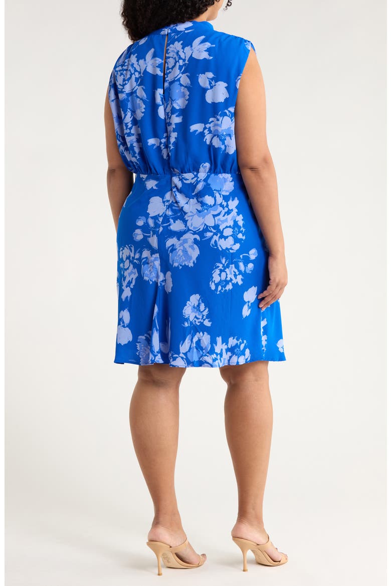 Lilith Floral Mock Neck Dress, Alternate, color, BLUES