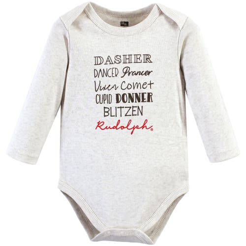 Hudson Baby Essential Long-sleeve Cotton Bodysuit Triple Set