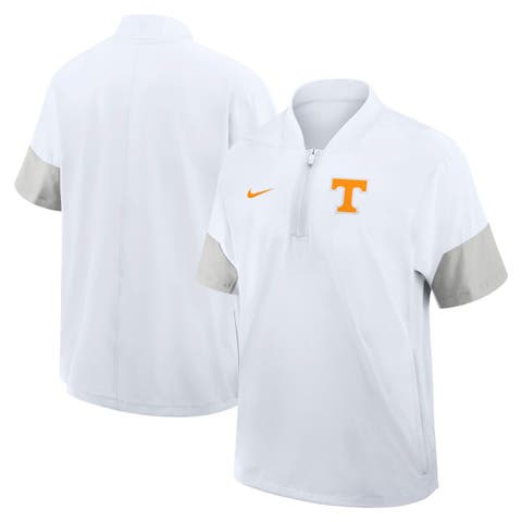 Men's Nike White Tennessee Volunteers 2025 Sideline Short Sleeve Quarter-Zip Coach Jacket