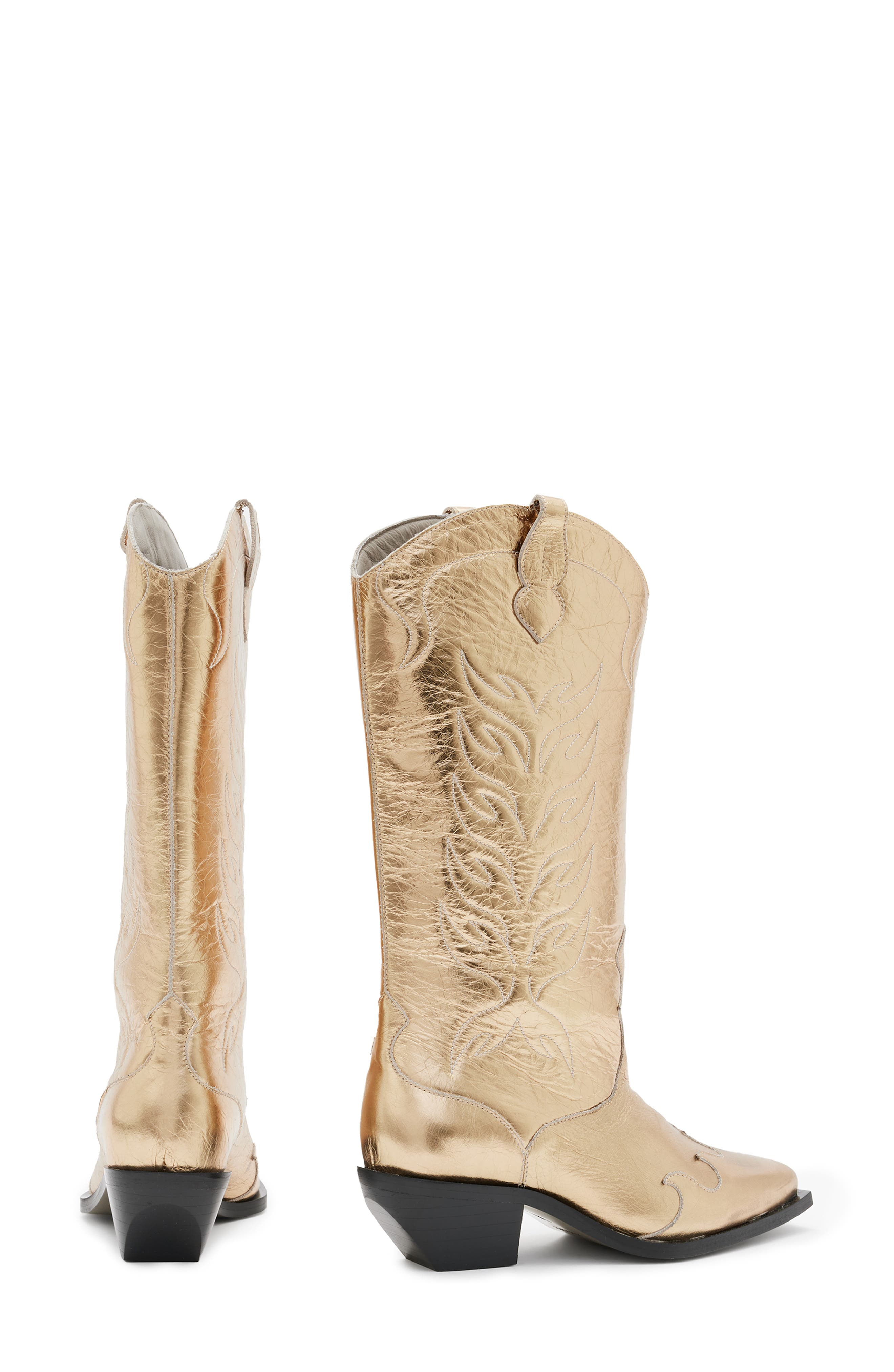 Dolly Western Boot, Alternate, color, METALLIC GOLD