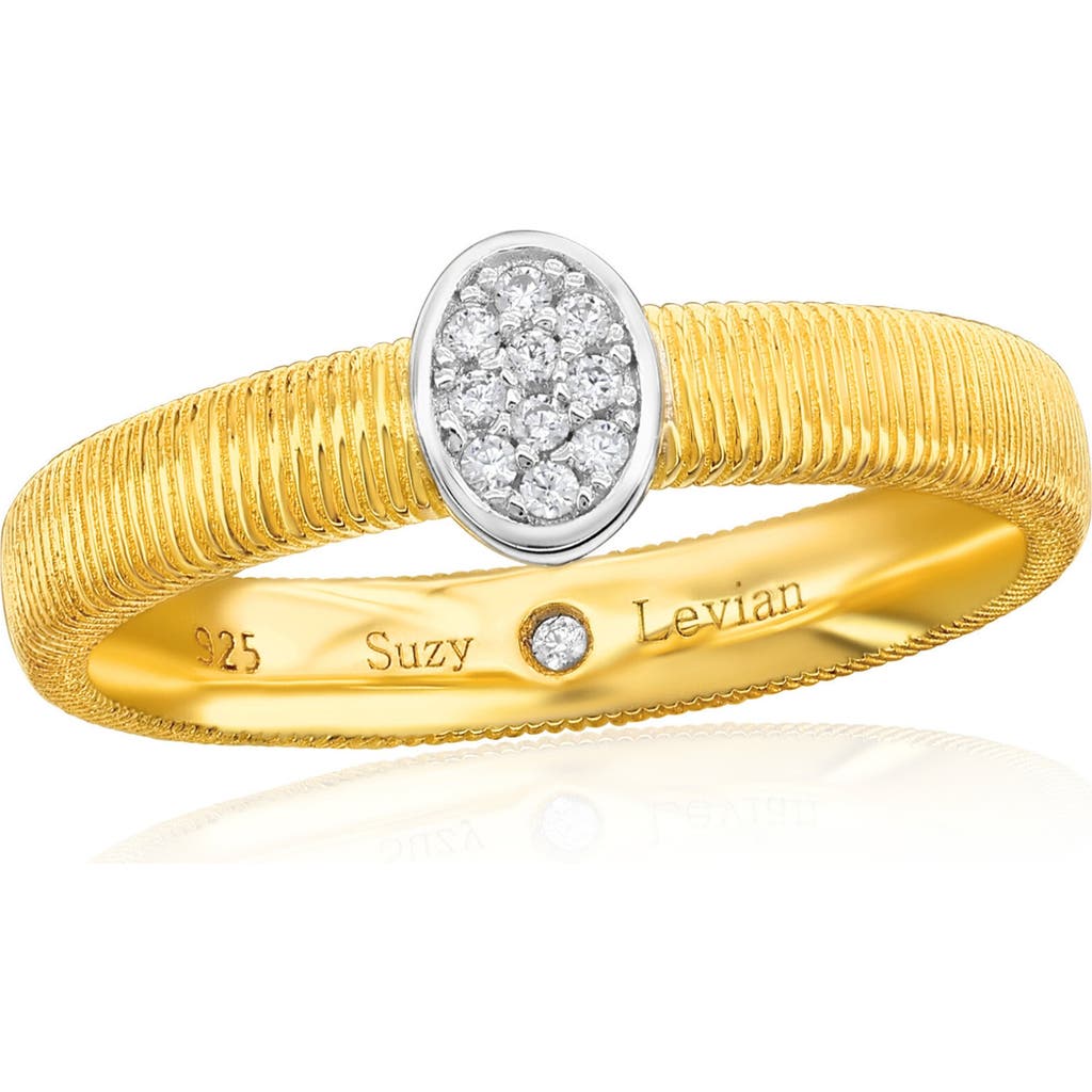 Suzy Levian Golden Helix Oval Coil Ring
