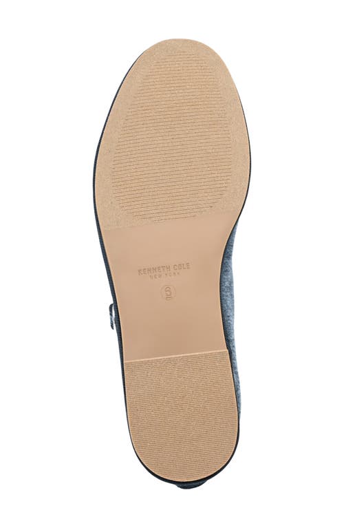 Kenneth Cole Verona Velvet T-strap Mary Jane Flat In Blue