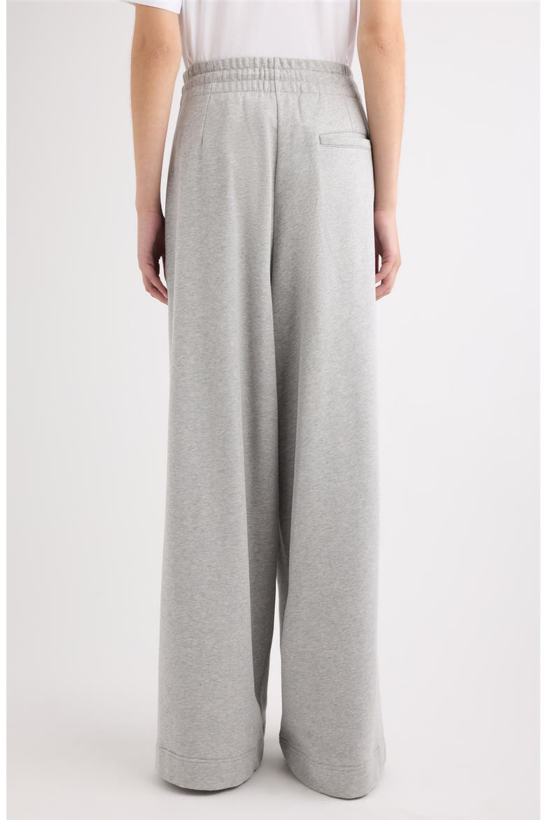 Hadium Pleated Cotton Wide Leg Sweatpants, Alternate, color, GREY MELANGE