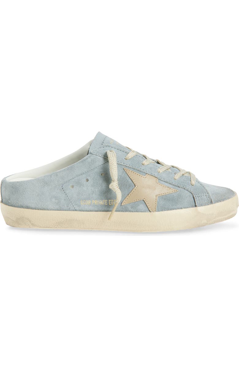 Golden Goose Super-Star Sabot Mule Sneaker, Alternate, color, Light Blue/ Beige