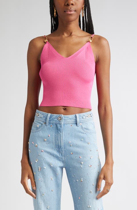 Safety Pin Rib Crop Top