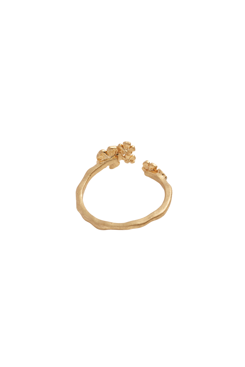 Forget Me Not Open Ring, Alternate, color, Gold