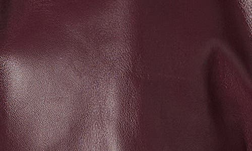 Bottega Veneta Women Bordeaux Crop Jacket With Intreccio Motif Collar And Dropped Shoulders In Leath In Burgundy
