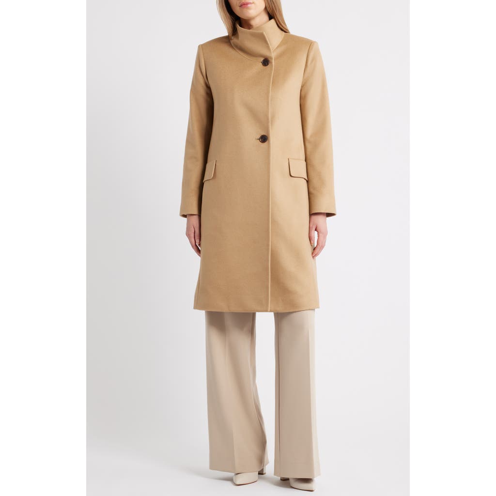 Fleurette Milly Cashmere Coat In Camel