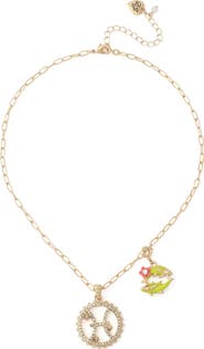 Betsey Johnson Gemini Charm Pendant Necklace