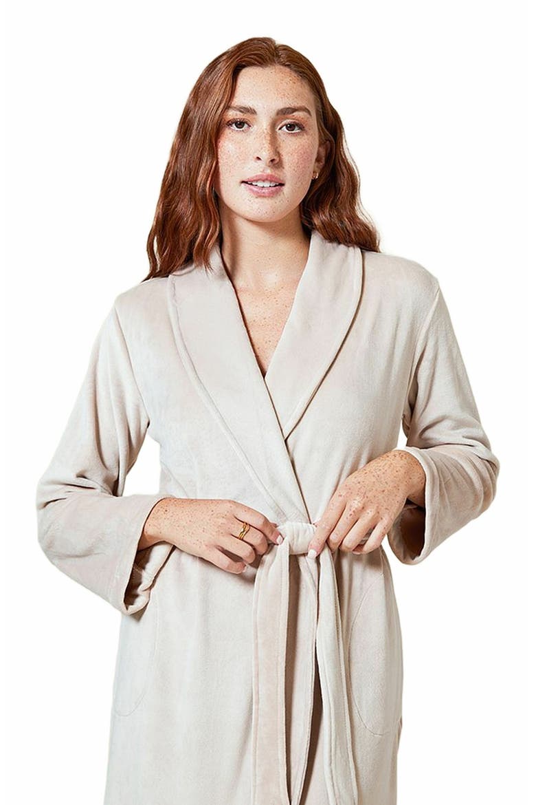 Serenity Wrap Robe, Alternate, color, Coco