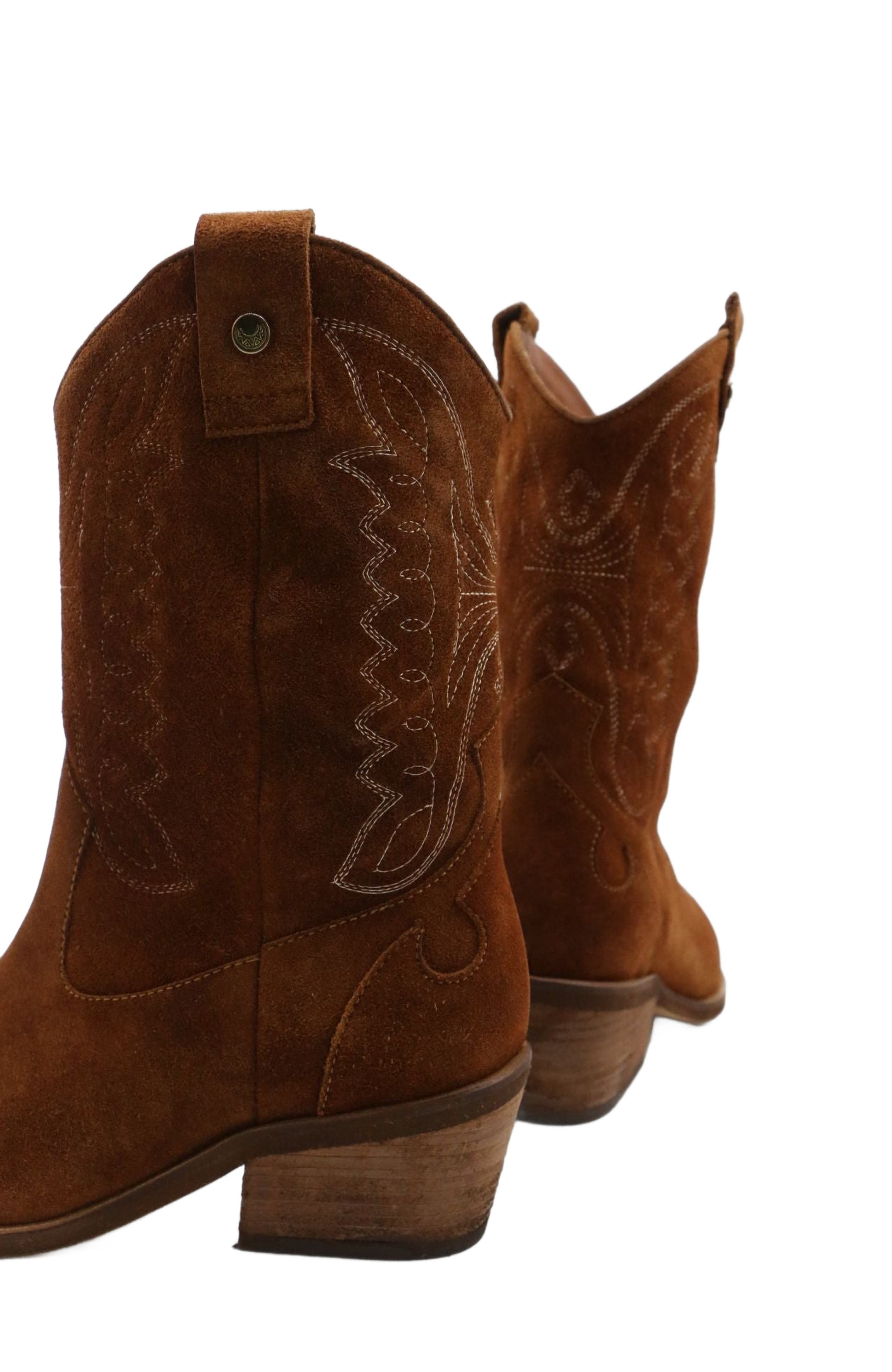 STIVALI NEW YORK Suede Unstoppable Western Cowboy Boots, Alternate, color, Tan / Suede
