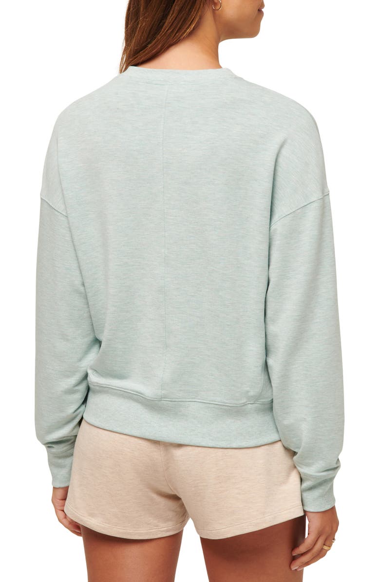 TravisMathew Cloud Sweatshirt, Alternate, color, Heather Ether