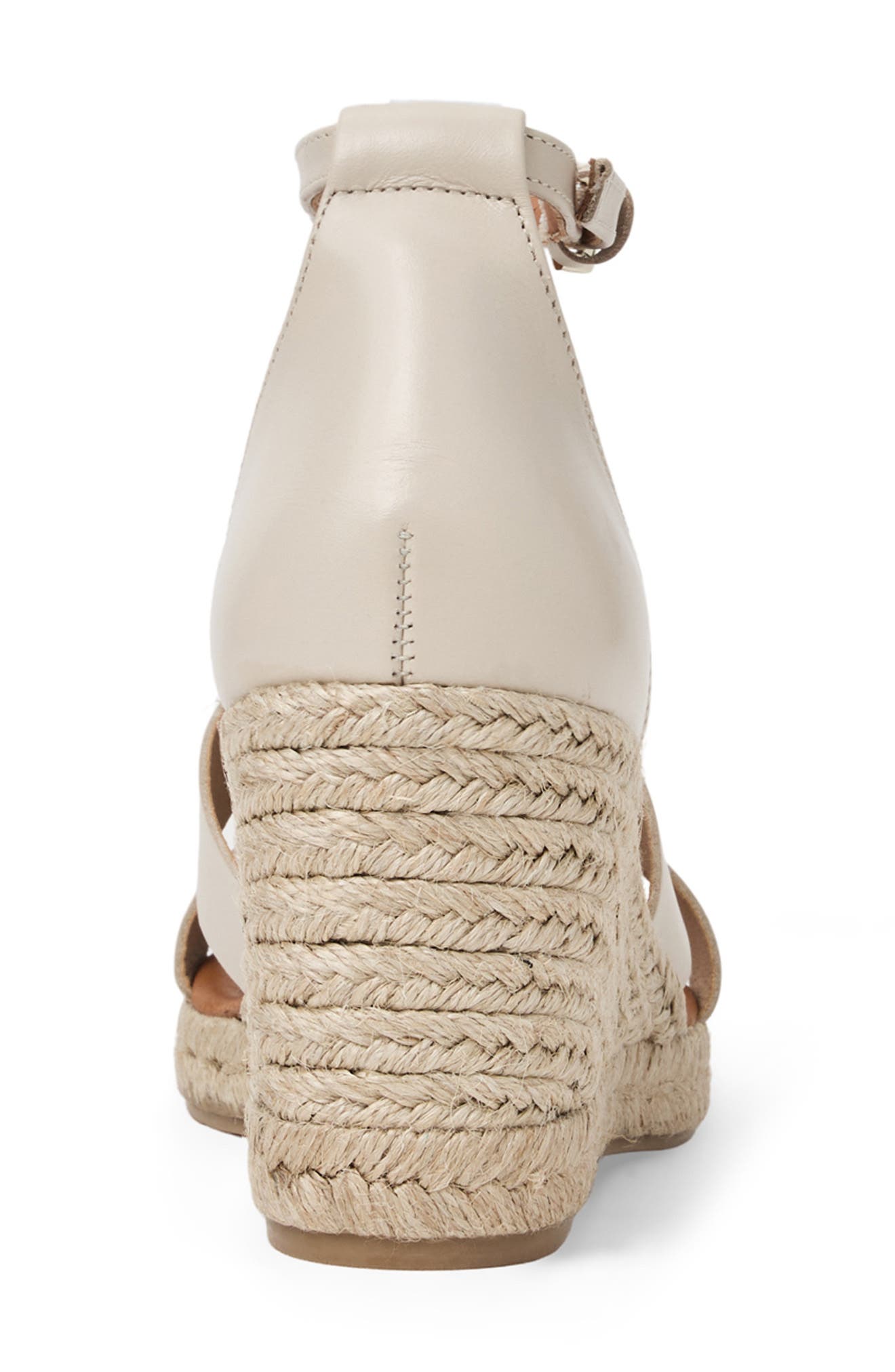 Dina Ankle Strap Wedge Sandal, Alternate, color, BONE NAPPA