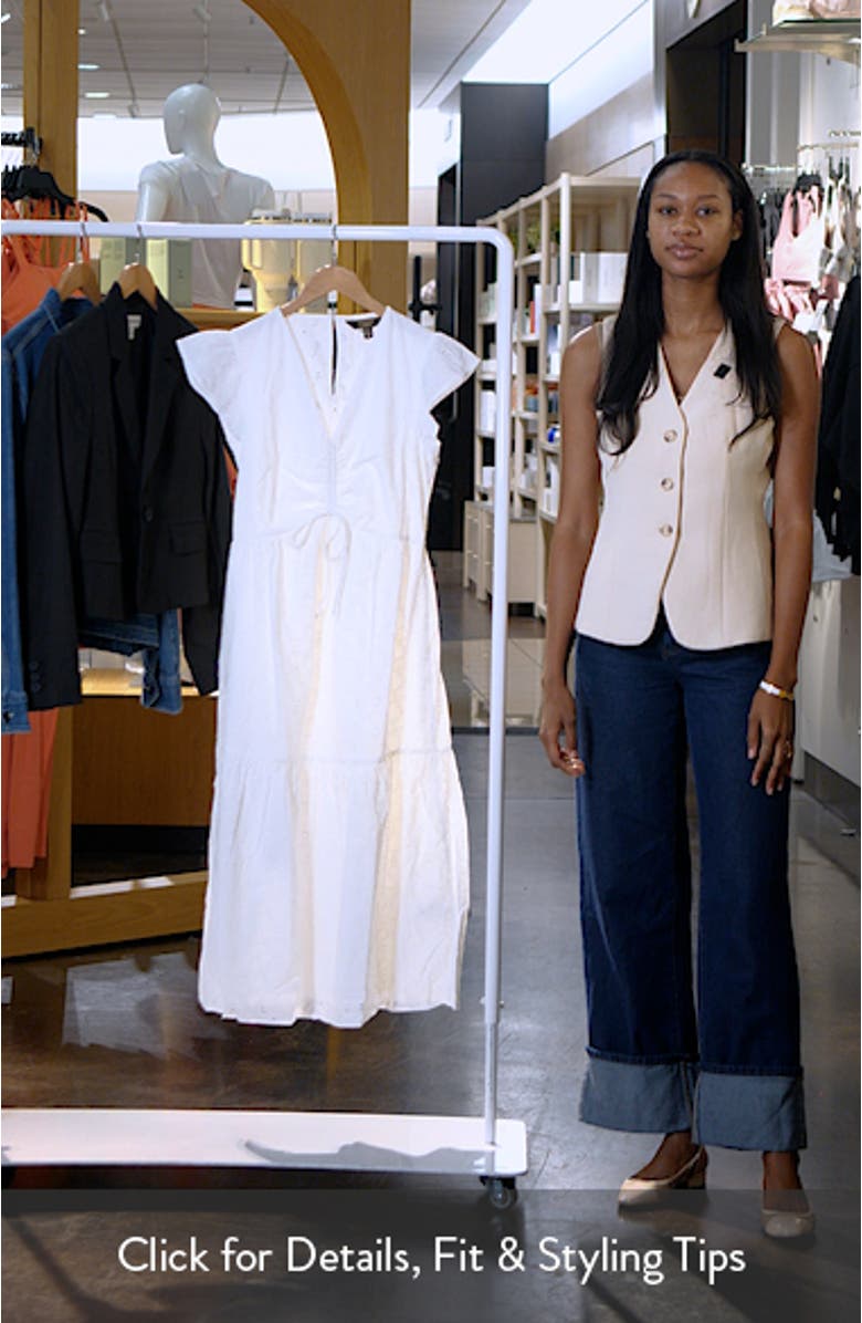 Broderie Cotton Midi Dress, sales video thumbnail