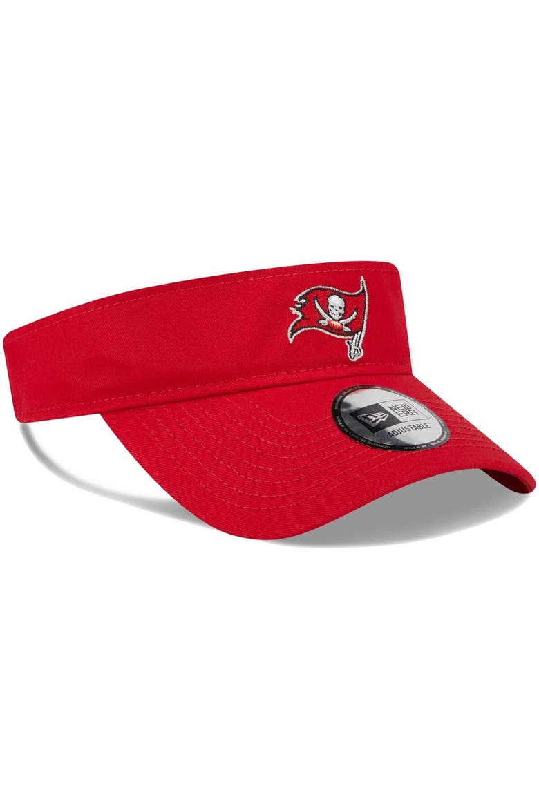 Men's New Era Red Tampa Bay Buccaneers Main Adjustable Visor, Alternate, color, Red