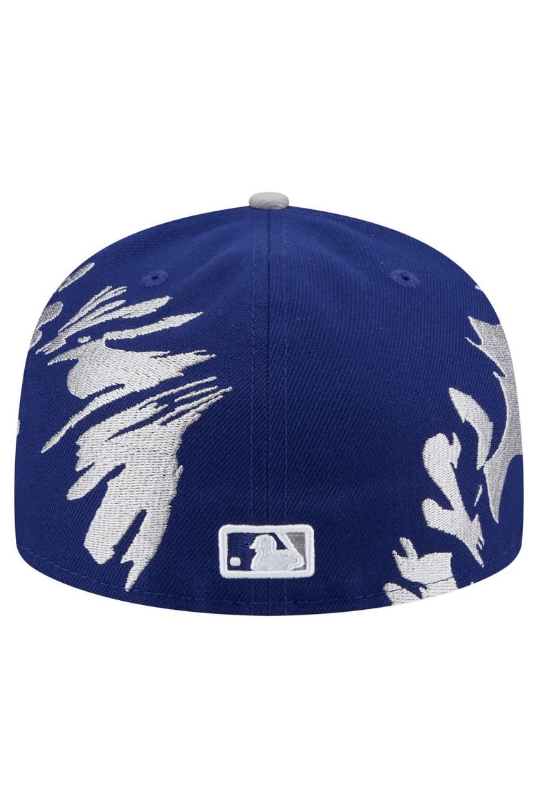 Men's New Era Navy/Gray Los Angeles Dodgers Retro Pattern 59FIFTY Fitted Hat, Alternate, color, Navy