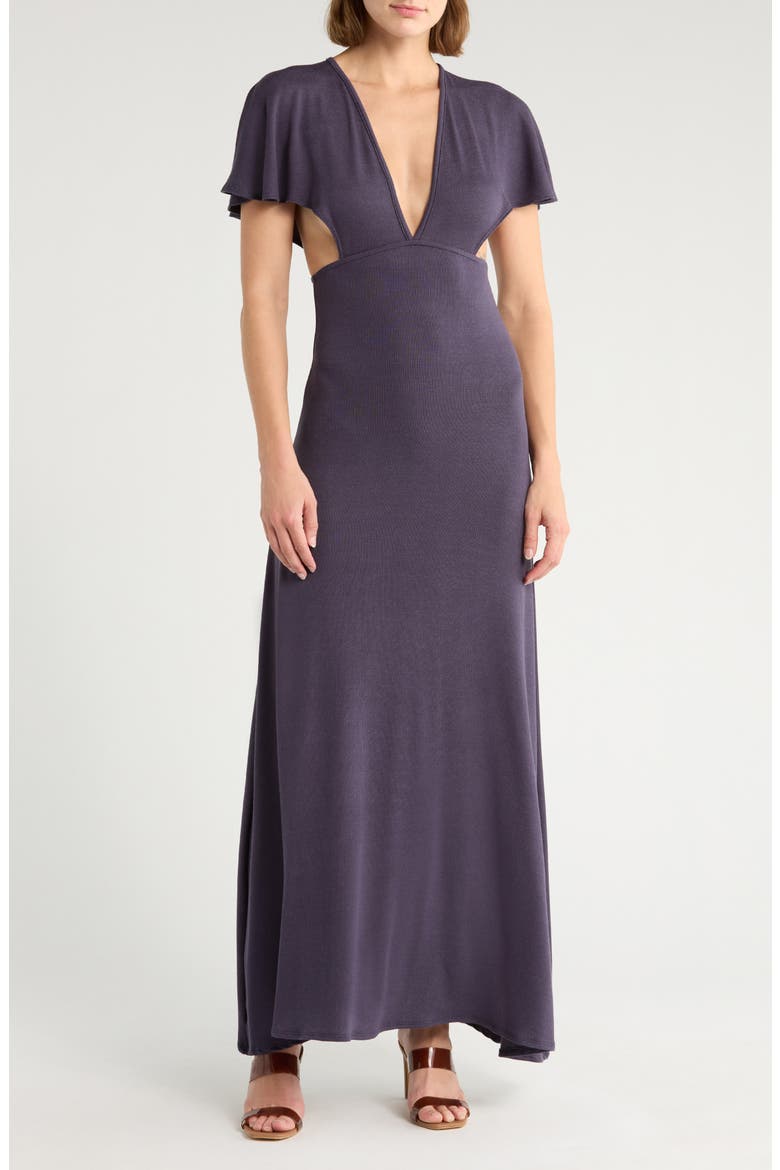 Cutout Maxi Dress, Main, color, DEJA BLUE
