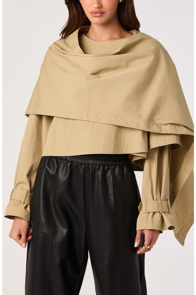 Seledra Cropped Jacket, Alternate, color, KHAKI