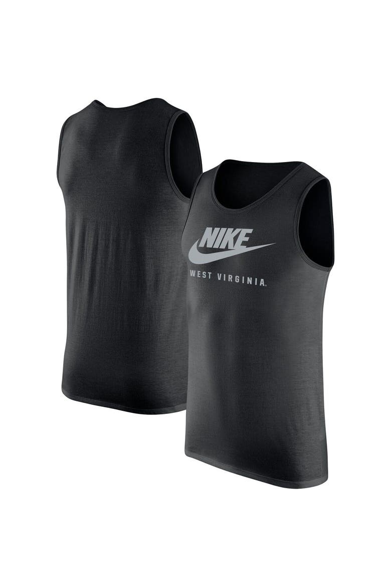 Men's Nike Black West Virginia Mountaineers Futura Performance Scoop Neck Tank Top, Main, color, Black