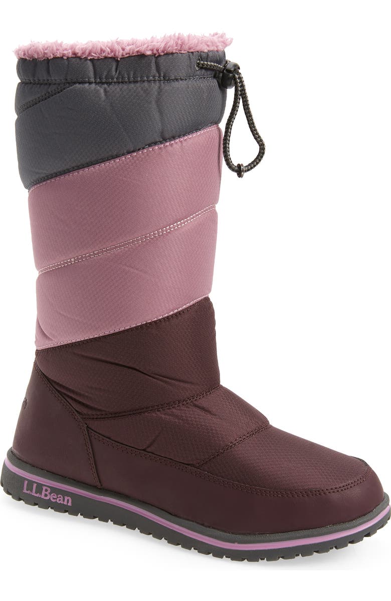 L.L.Bean Ultralight Waterproof Tall Snow Boot, Main, color, Dark Plum/ Mauve Berry