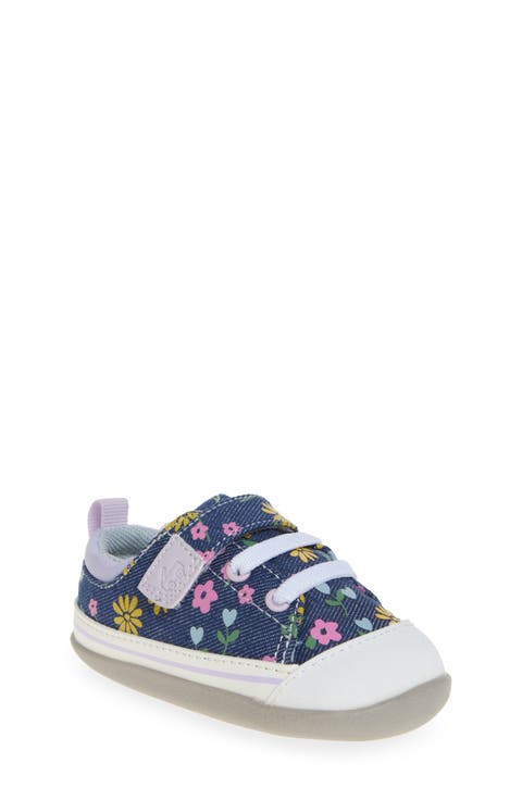Stevie Floral Print Sneaker (Baby & Walker)
