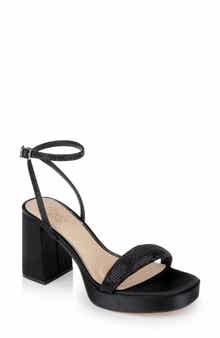 Jewel Badgley Mischka Teddi Embellished Ankle Strap Sandal